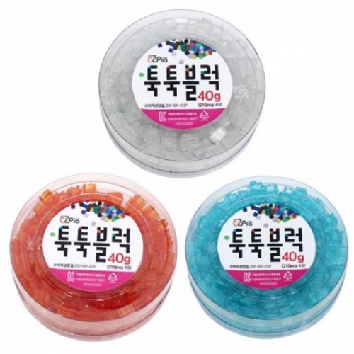 이지 툭툭블럭 40g 리필 (투명 3색)