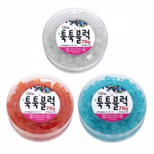 이지 툭툭블럭 70g 리필 (투명 3색)