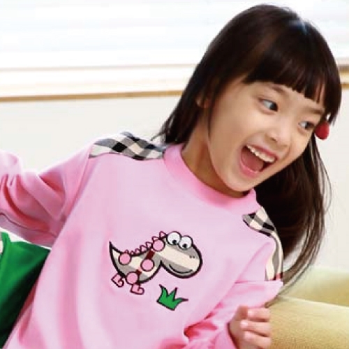 [키즈토이] 3242 체크공룡 (핑크) / 어린이집 유치원 활동복 원복 긴팔 체육복 신학기 개원 원아 용품