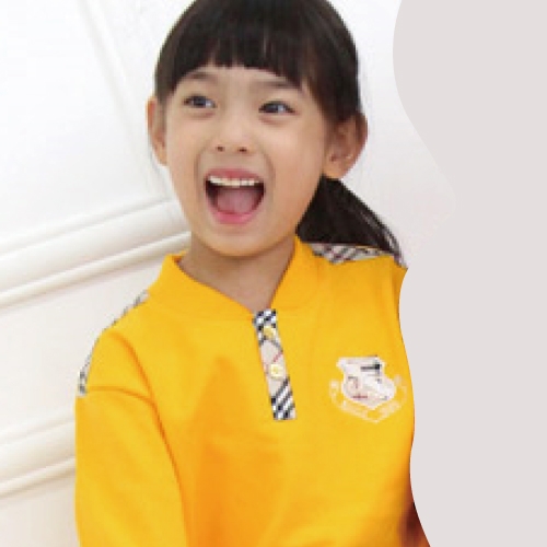 [키즈토이] 6134 (체크앰블럼/노랑,남색) / 어린이집 유치원 활동복 원복 긴팔 체육복 신학기 개원 원아 용품