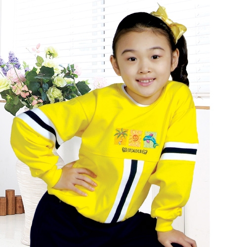 [키즈토이] 6108 노랑 / 어린이집 유치원 활동복 원복 긴팔 체육복 신학기 개원 원아 용품
