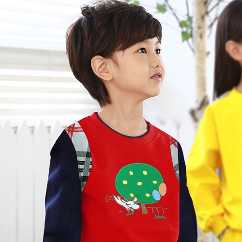 [키즈토이] 3249 체크 빨강+남색 / 어린이집 유치원 활동복 원복 긴팔 체육복 신학기 개원 원아 용품
