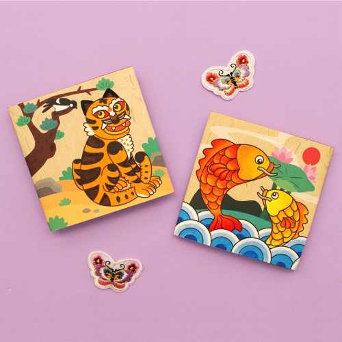 전통 민화 딱지 5set