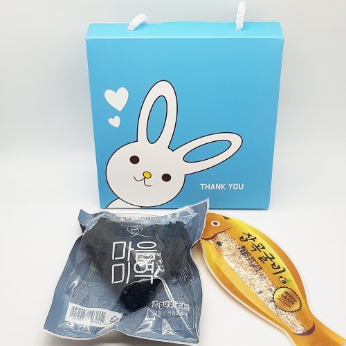 잡곡굴비+하트미역 1세트(블루토끼끈상지) 답례품