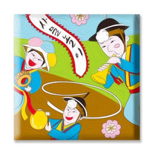 [유니아트] DIY 유화그리기 유네스코 인류 무형문화유산 농악 (20X20cm)