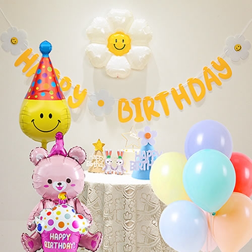 곰돌이 생일 파티 풍선 세트