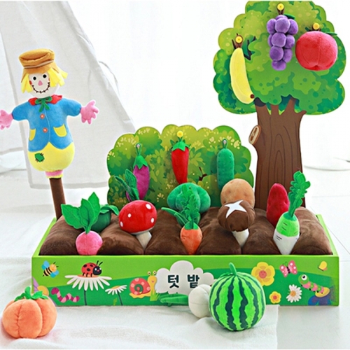 소프트 완구 헝겊 교구 텃밭체험 과일 야채 세트 놀이 교구