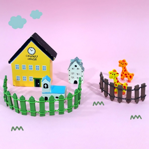 [탑키드] 미니 나무 울타리 (약 10X3cm) 1개