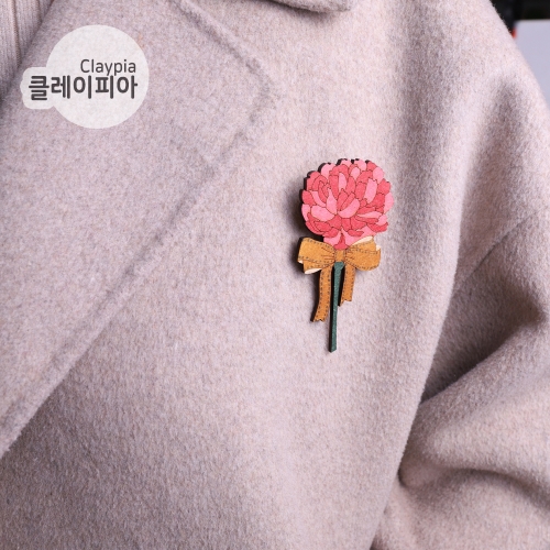 팬시우드 어버이날 카네이션 브로치