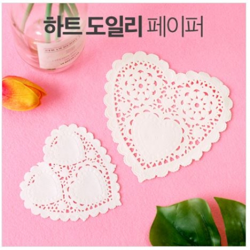차이의 놀이 하트 도일리 페이퍼