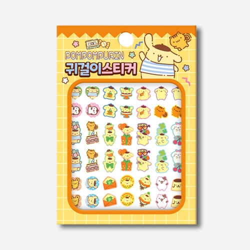산리오캐릭터즈 폼폼푸린 귀걸이 스티커 포인트 액세서리_아이누리