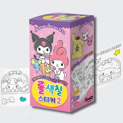 산리오캐릭터즈 롤 색칠스티커 2 스티커놀이 오리기 붙이기 색칠하기_아이누리