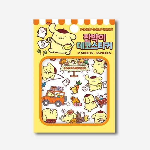 산리오캐릭터즈 폼폼푸린 판박이 데코스티커 마스크 판박이 스티커_아이누리