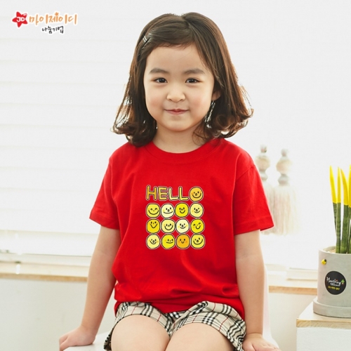 국내산 순면 아트 티셔츠 반팔 _ 온세상 친구들 _ 헬로헬로
