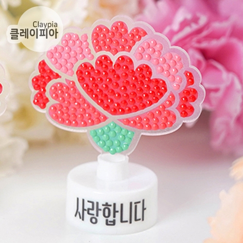 254 카네이션 보석십자수 무드등 만들기재료