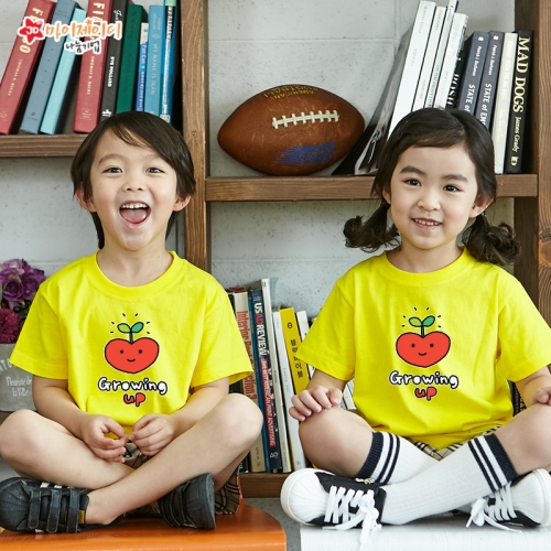 국내산 순면 아트 티셔츠 반팔 _ 모두의사랑으로 _ 사랑쑥쑥