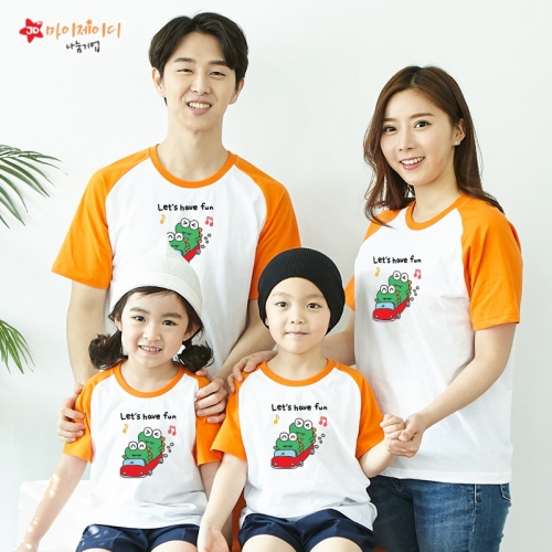 국내산 순면 나그랑 아트 티셔츠 반팔 _ 신나게 즐겁게 _렛즈해브펀(5색)