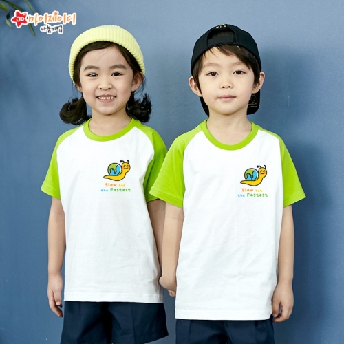 국내산 순면 나그랑 아트 티셔츠 반팔 _지구를 사랑하는 _ 빠른달팽이 ☆심플디자인☆
