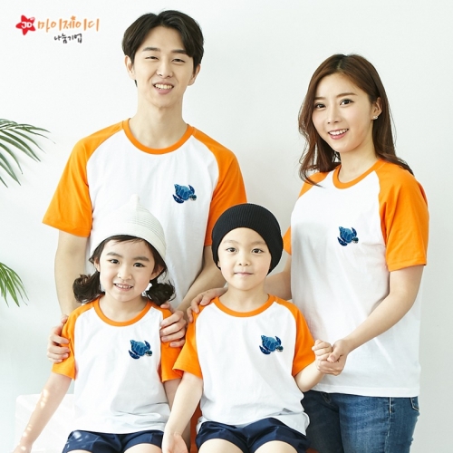 [환경사랑특집]국내산 순면 나그랑 티셔츠 반팔 _ 고급와펜자수 _ 거북이의꿈