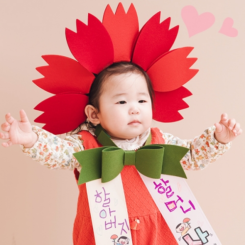 대왕 카네이션 머리띠(완제품/반제품)