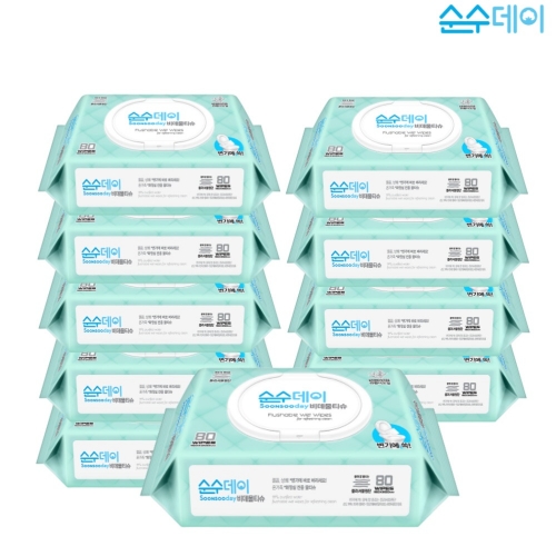 단종_[키즈비전] 순수데이 비데티슈 80매(60gsm) 10팩 20팩