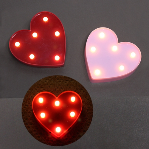 LED 하트 무드등_단품 (건전지 포함)