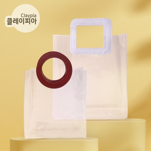 손잡이 투명 비치백