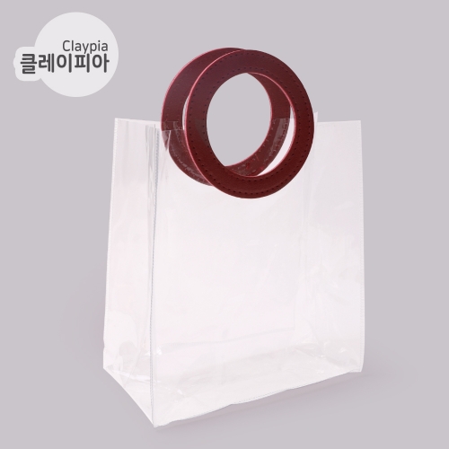 손잡이 투명 비치백