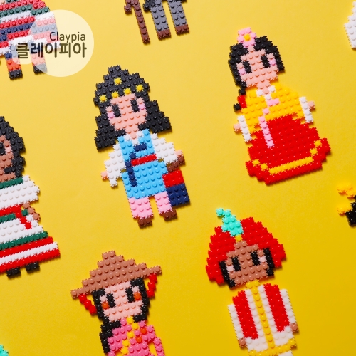 세계 전통 의상 만들기 다문화 디폼블럭 8mm 패키지