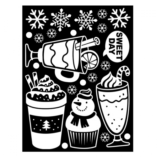 (스티커몰)겨울 눈꽃 X-MAS 달콤하데이 GDT-845