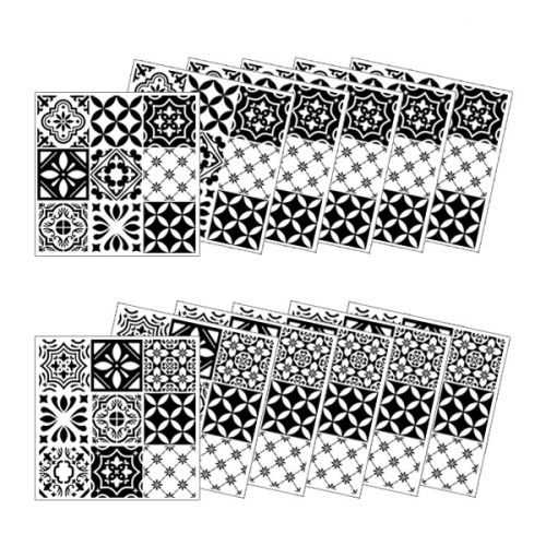 (스티커몰)모던TILE12PCS 유러피언블랙 GS-12703