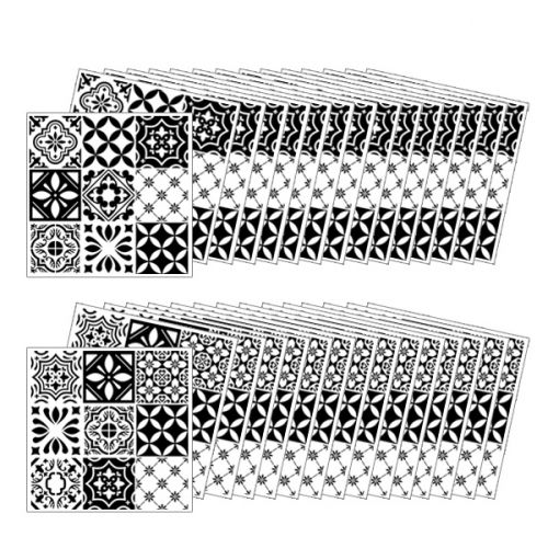 (스티커몰)모던TILE30PCS 유러피언블랙 GS-30703