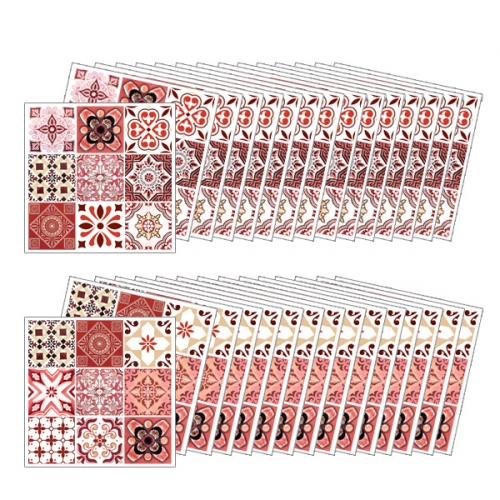 (스티커몰)모던TILE30PCS 유러피언레드 GS-30706