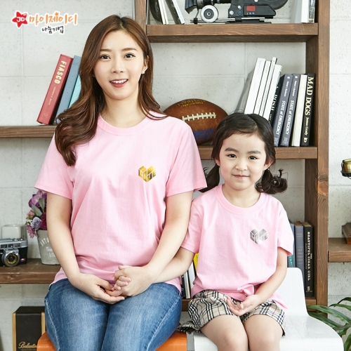 국내산 순면 반짝반짝 포일 아트 골드 실버 티셔츠 반팔 _하트인러브 ★심플디자인★