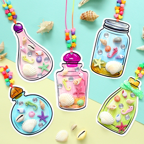 바다 유리병 목걸이 10set