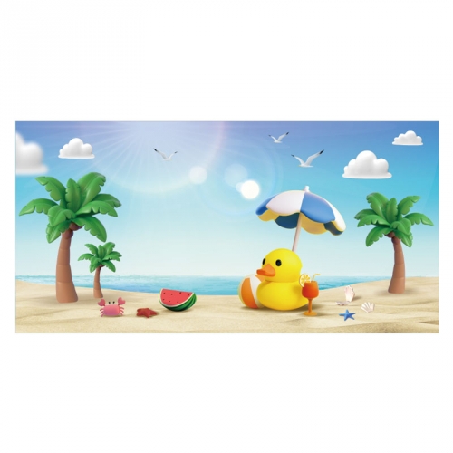 [키즈디자인] 여름바다배경현수막 6378 해변 해수욕장 물놀이