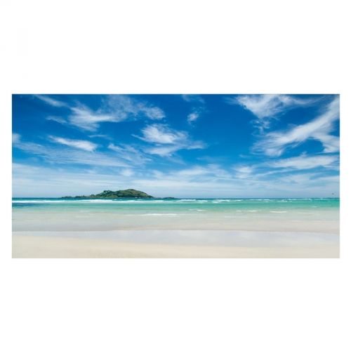 [키즈디자인] 여름바다배경현수막 6383 해변 섬배경