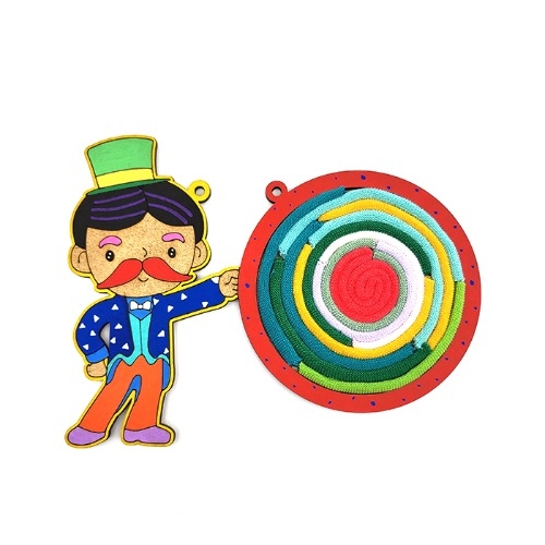 편직 캔디 양말목 세트-마술사 컵받침