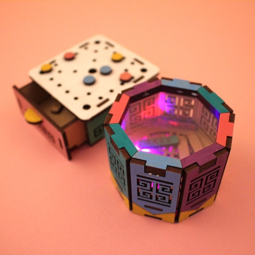 우드 DIY 윷놀이 쉐이커 전통 민속 보드게임 LED 터치램프 만들기 키트