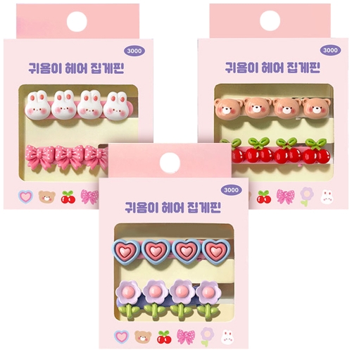 귀욤이 헤어 집게핀(3000원X12개)