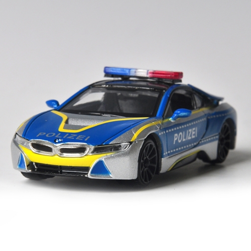 [모터맥스]1:43 2018 BMW I8 쿠페 경찰 순찰차 (Free Wheel)(540M79483)