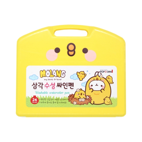 몰랑 케이스 24색 삼각 싸인펜 세트(7000원X3개)