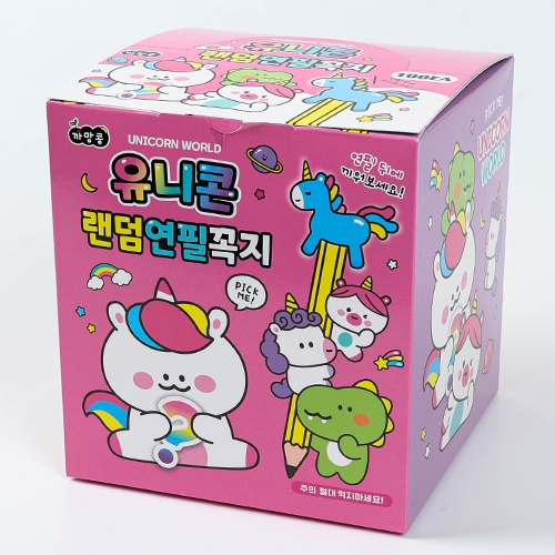 500 유니콘랜덤연필꼭지_100개