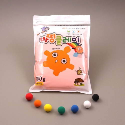 바핑클레이 500g 낱개 컬러 7색 대용량 컬러클레이 찰흙 점토놀이