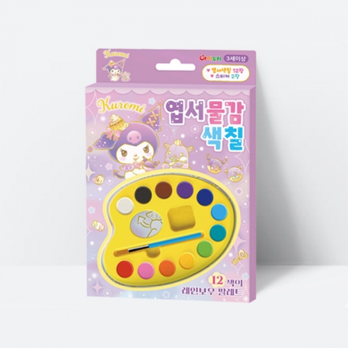 미술놀이 산리오 쿠로미 엽서물감색칠_아이누리
