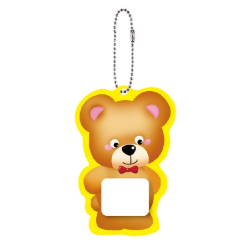[무한] 고리형 명찰 4종 (10개/봉) 키링 곰 공룡 펭귄 오리