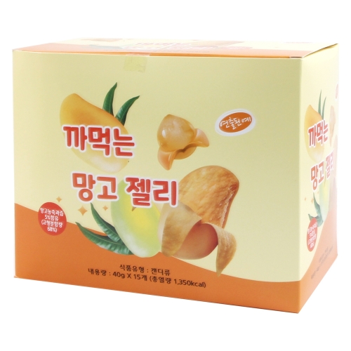 까먹는 젤리 망고맛 젤리 과일맛 한입간식 망고맛구미 15개세트