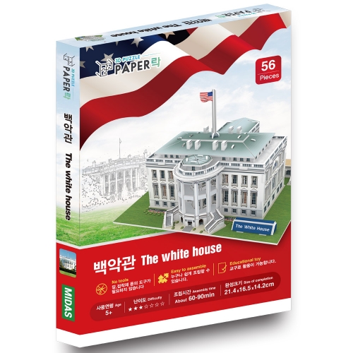 [Maskot Almacen] 우드락 3D 입체퍼즐 만들기 (세계유명건축물-백악관)