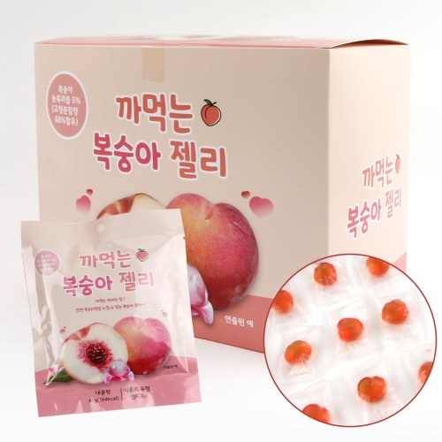 까먹는 복숭아 젤리 과일맛젤리 한입간식 복숭아맛구미 15개세트