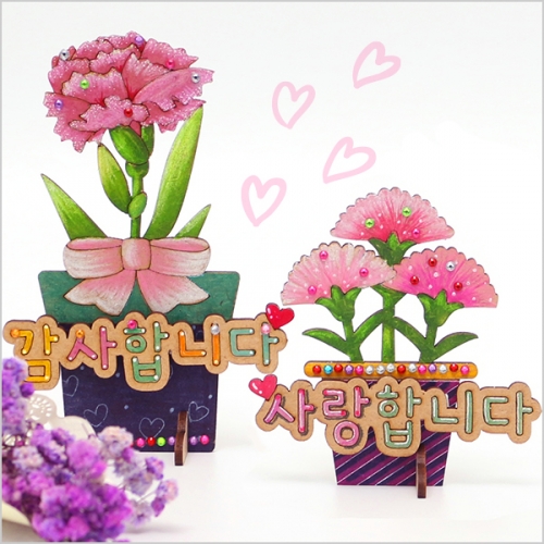 팬시우드 화분 카네이션(2종택1)